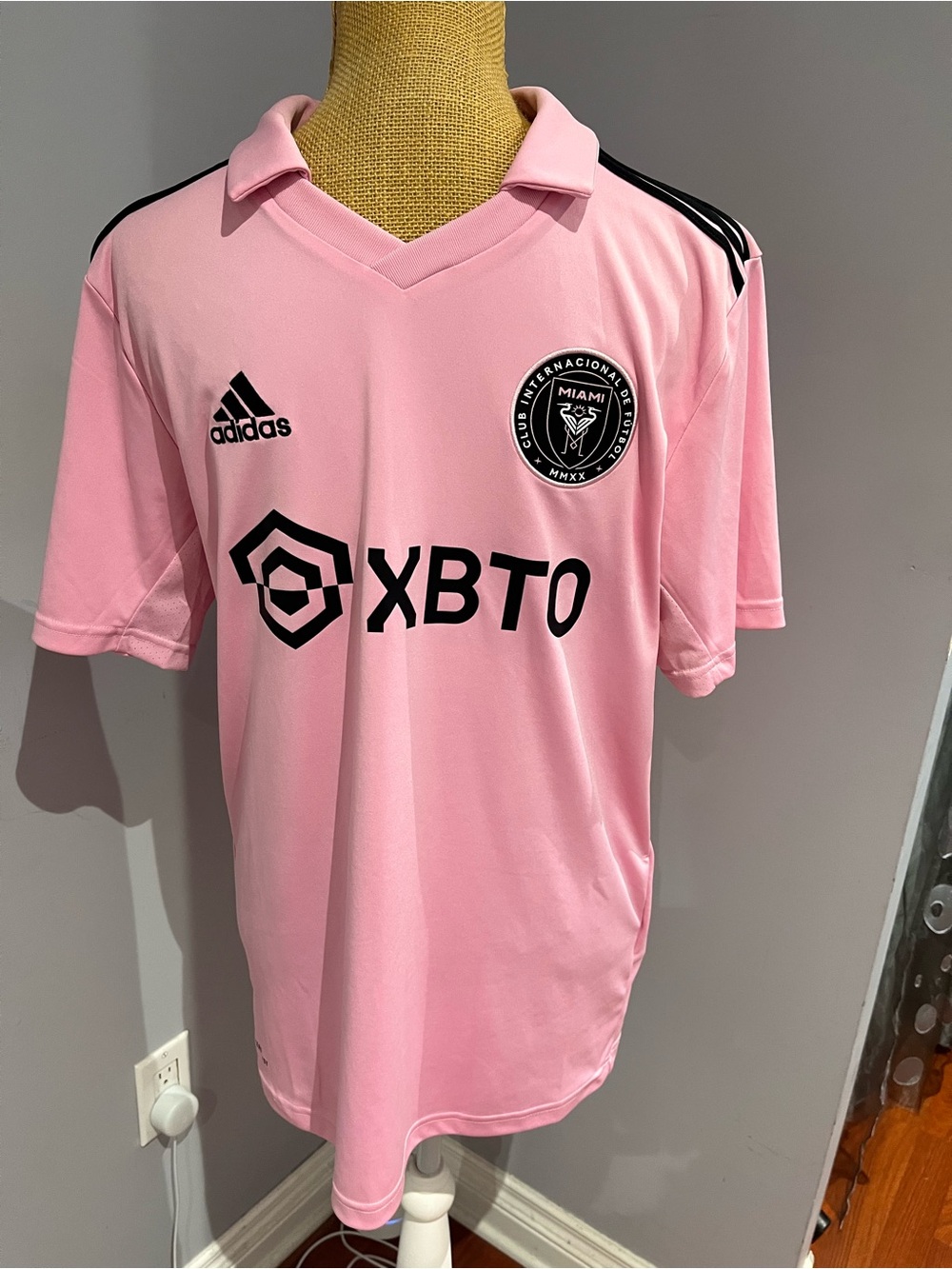 adidas Pink Miami Club Short-Sleeve Soccer Jersey